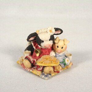 Vintage Mary's Moo Moos Figurine Cookies are for Sharing Cow Theme Keepsake